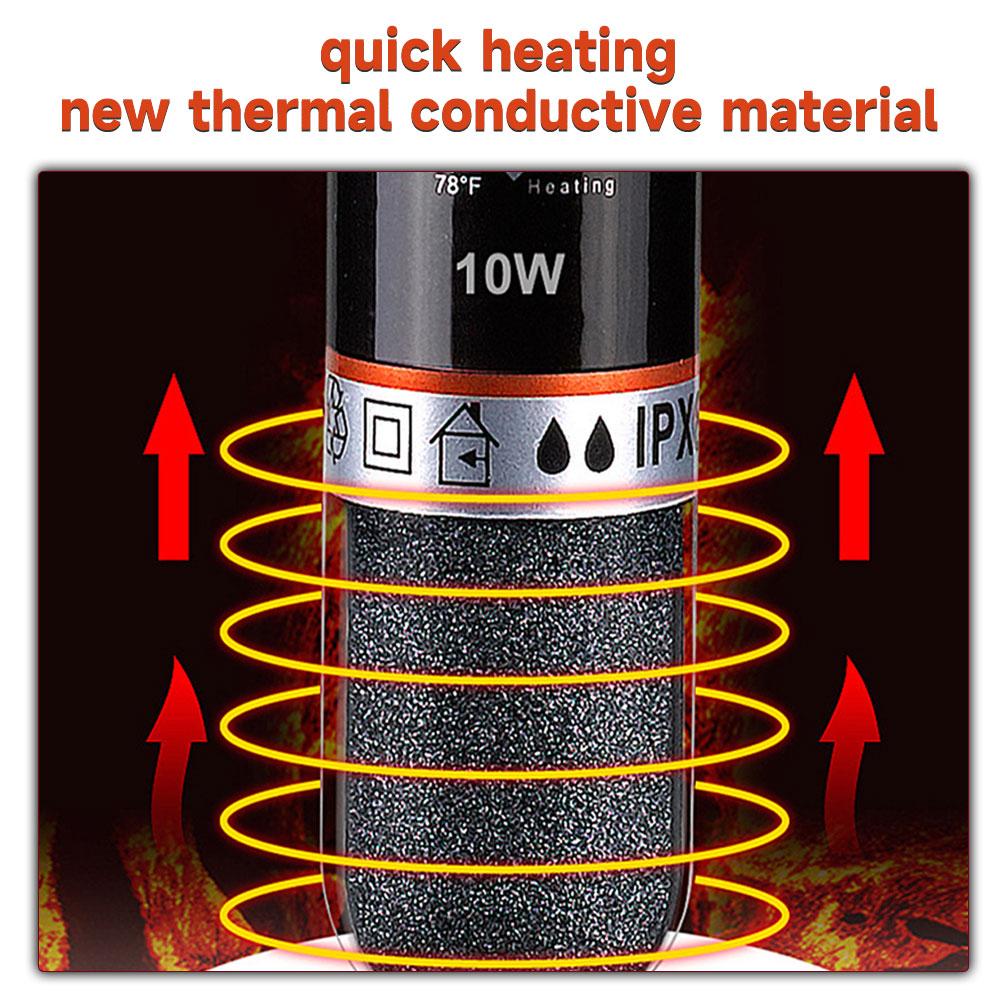 Mini Aquarium Heater Safe Shrimp/Turtle/Fish/Reptiles 27-26℃ Thermostat Aquarium Basking Heater Small Tank Heater