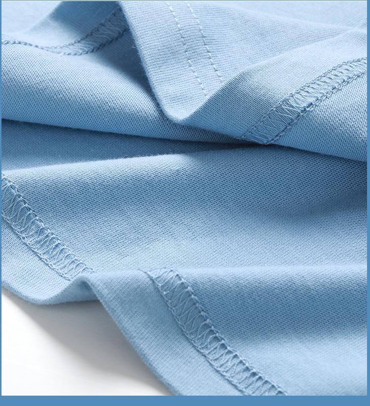 Children's Pure Cotton Round Neck T-shirt - Solid Color, Loose Drop Shoulder, Short Sleeve - Spring/Summer for Boys & Girls