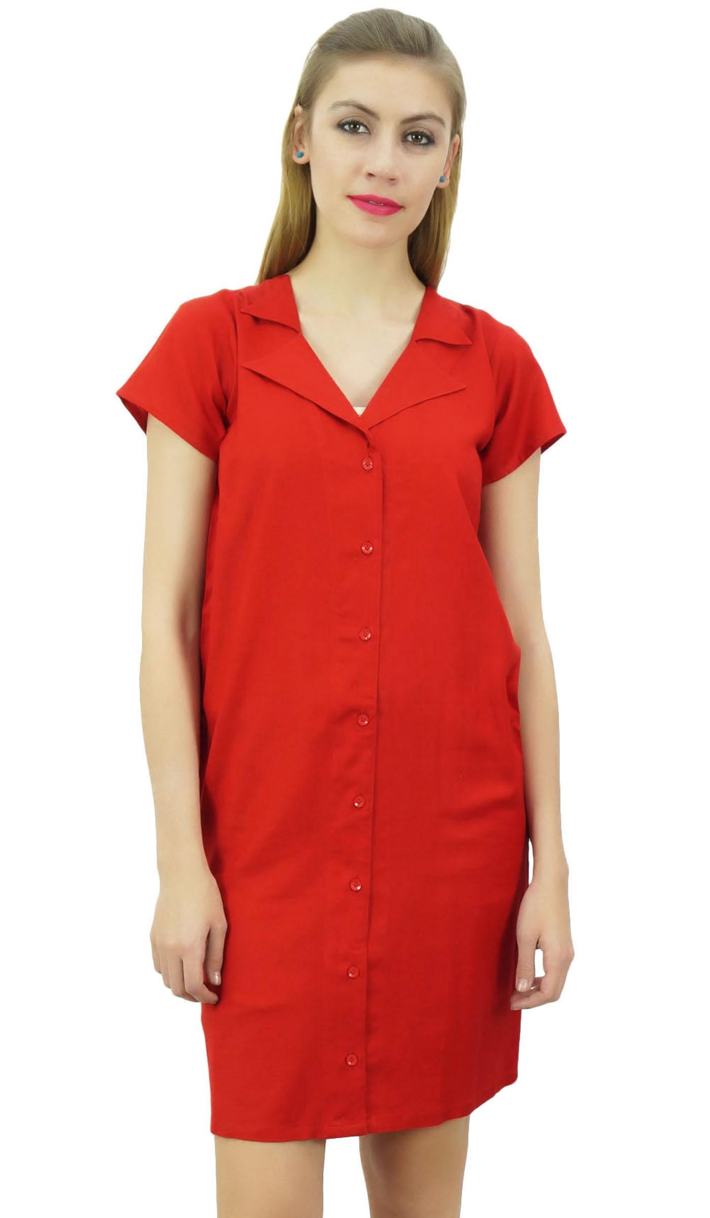 

Жіноча довга сорочка Bimba Aqua Blue Going Reading Buttondown Night 8 червоний