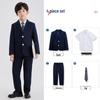 Spring/Summer Kids' British College Style Navy Blue Kindergarten Uniform Set for Performances