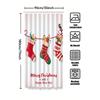 Tu Christmas Bath Curtain Festive Holiday Shower Curtain Merry Christmas Decor Farmhouse Xmas Home Decor Bathroom Set Waterproof