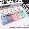 Electronic Calculator with Keyring Labyrinth Design ABS Easy Carry Digital Display Small Calculator for Kids