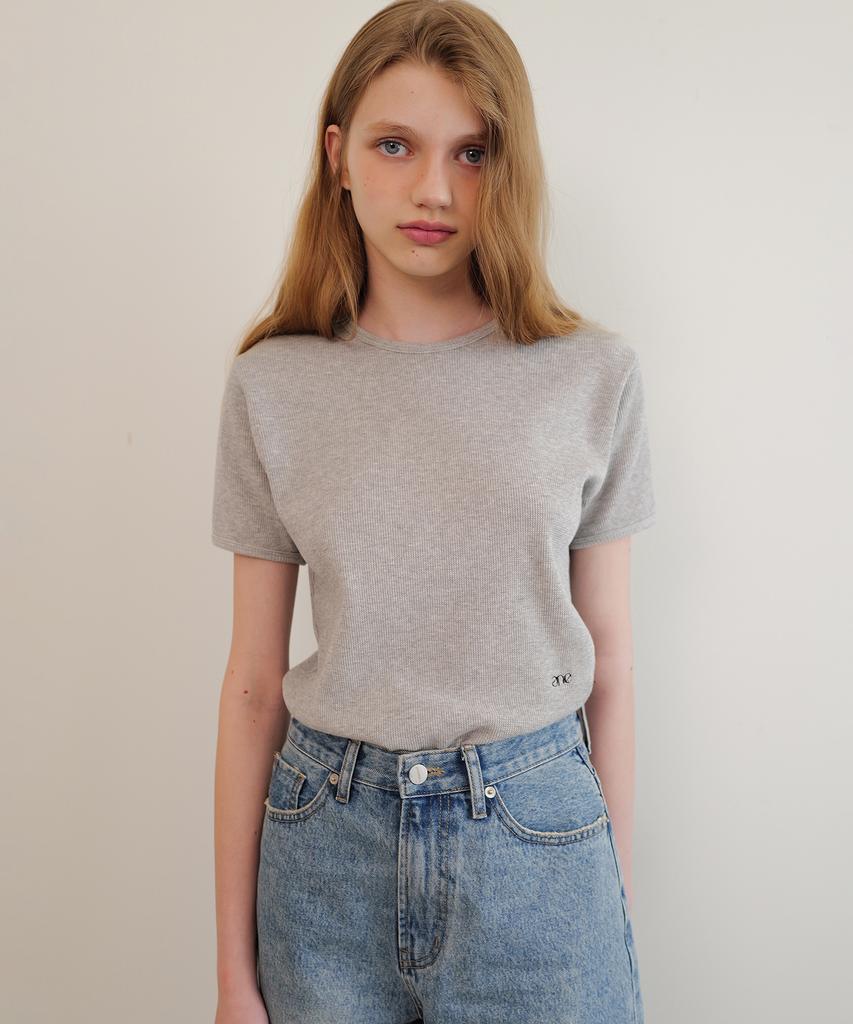 ANDNEEDS Noah Waffle T-Shirt (Gray)