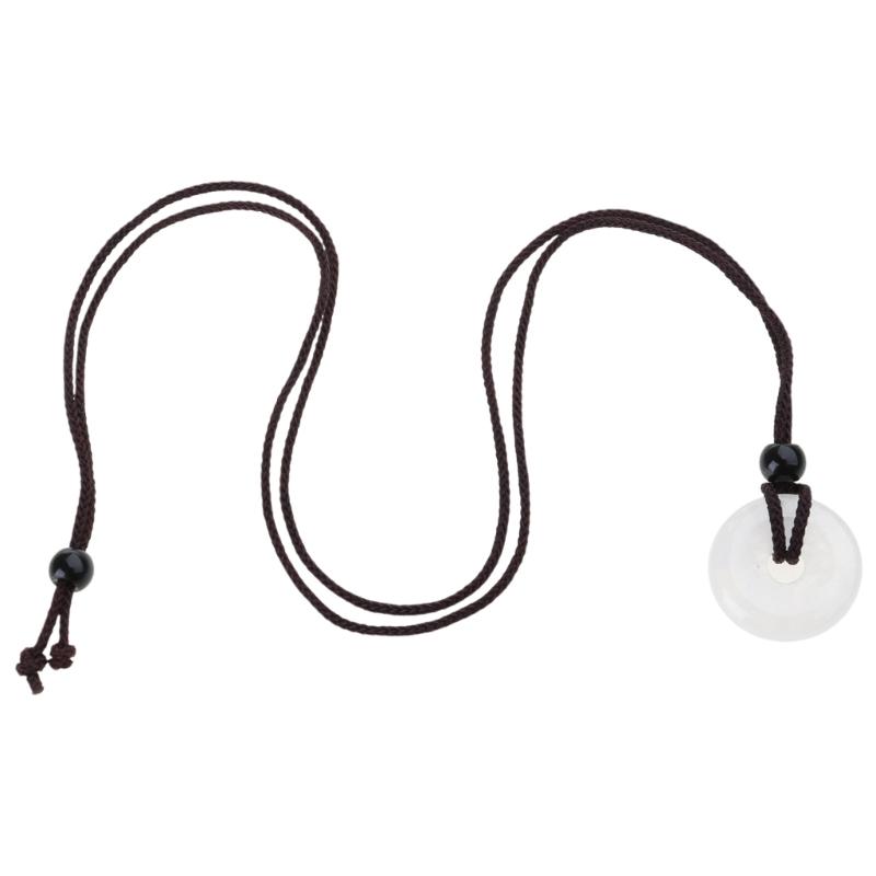 Crystal Agate Pendant Clavicle Chain Adjustable Cold Wind Safety Buckle Necklace