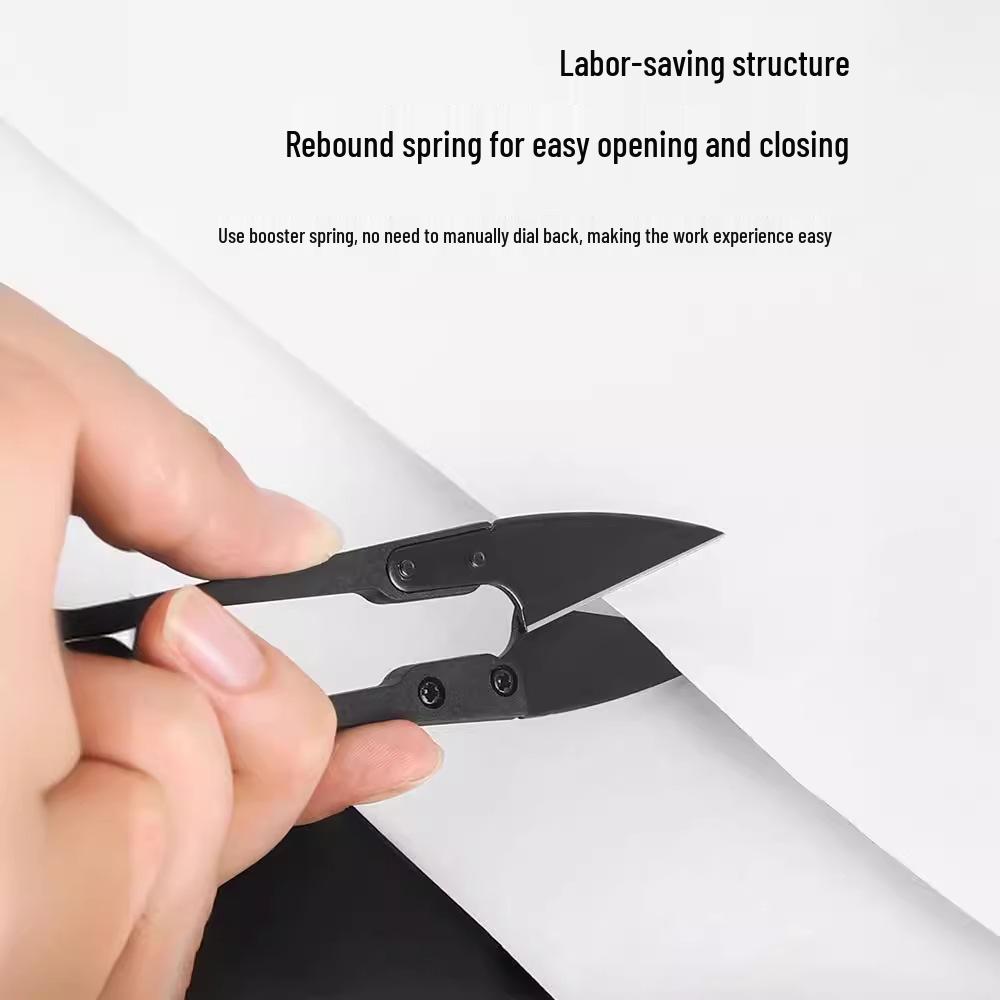 Compact U-Shaped Scissors for Sewing, Yarn, and Paper Cutting