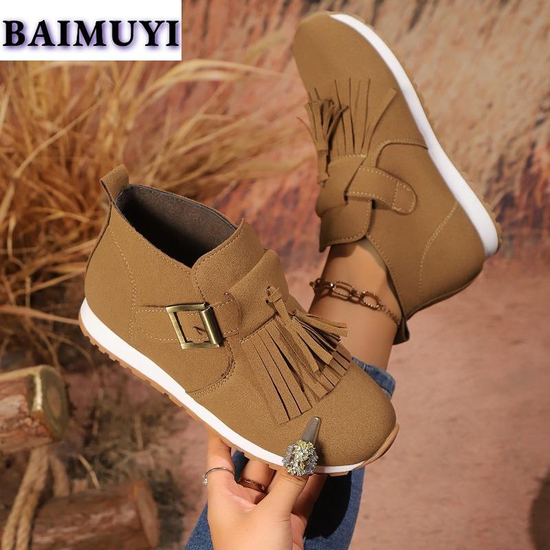 Women Flats Fringe Loafers Casual Sport Shoes Autumn Designer 2025 New Fashion Travel Sneakers Running Hiking Zapatillas Mujer