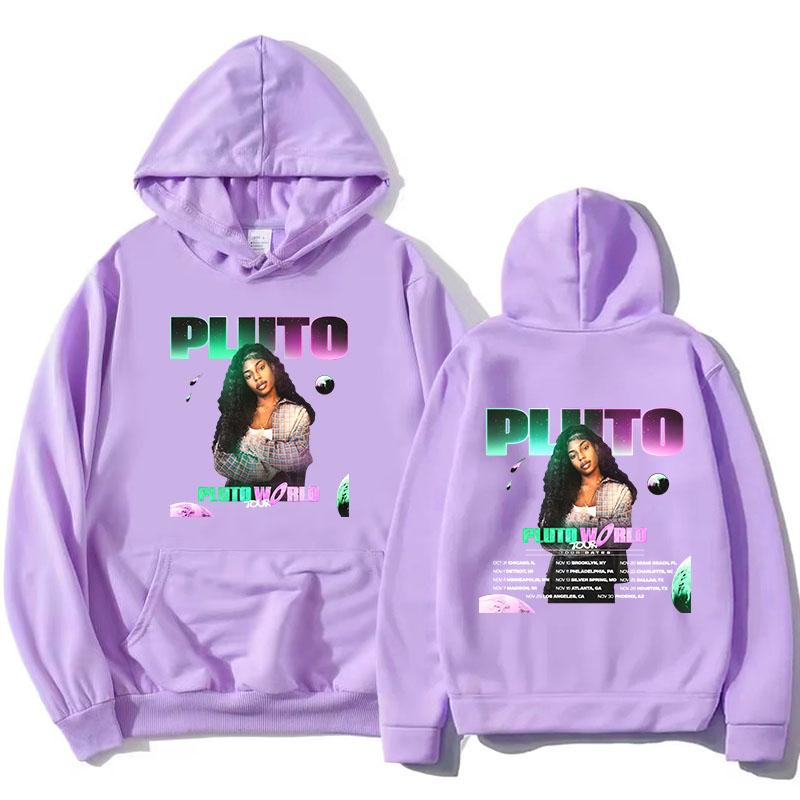 PLUTO WORLD Tour 2025 Hoodies Fashion Singer Graphic Printing Sweatshirts Long Sleeve Autumn Hooded Pullovers Streetwear Women