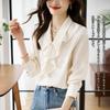 Frill Career Cute Office Casual Everyday Beautiful [MSFQSNB] Women's Blouse, Shirt, Elegant, Stylish, Top, Blouse, Elegant, Fashion, Commuting, Wear,
