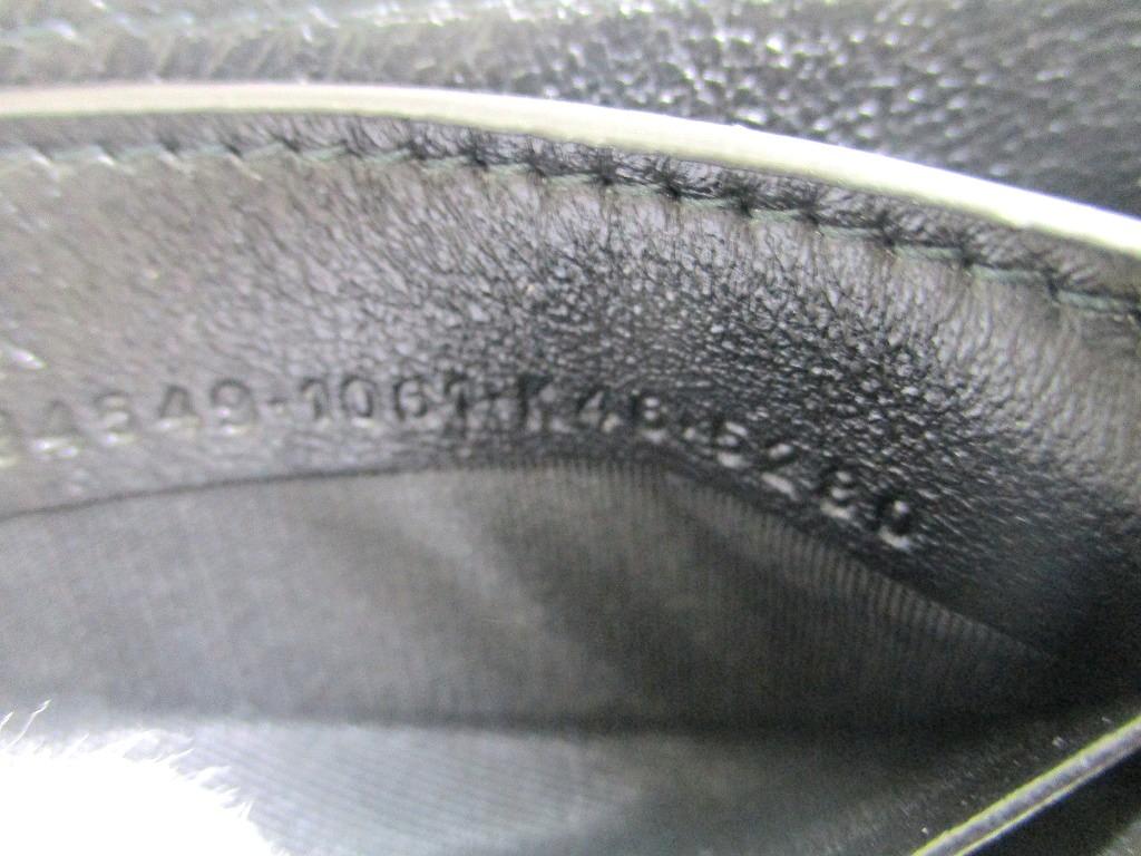 Portofel autentic BALENCIAGA Signature Pătrat Negru din Piele Bifold pentru Bancnote #a837 Refurbished