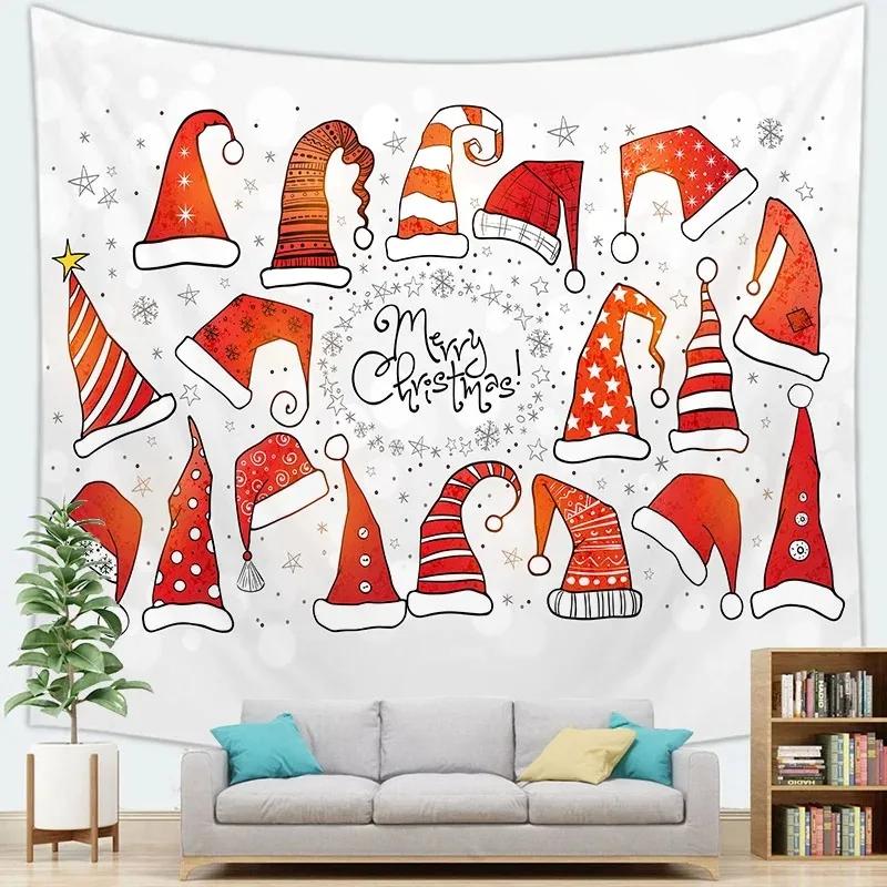 Christmas Theme Snow Christmas Tree Tapestry Bedroom Living Room Home Christmas Decoration