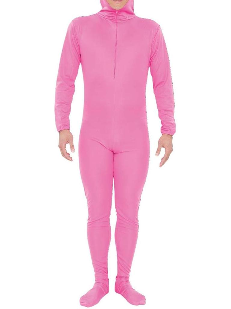 ENALIHI Full Body Tights with Open Halloween Face, Stretchable, Face-Removing Costume, (Fun SY09, XL)