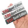 Metal Red TDI Sport Edition Logo Turbo Car Letter Sticker Emblem Chrome Badge Decals for POLO GOLF CC TT JETTA GTI TOUAREG