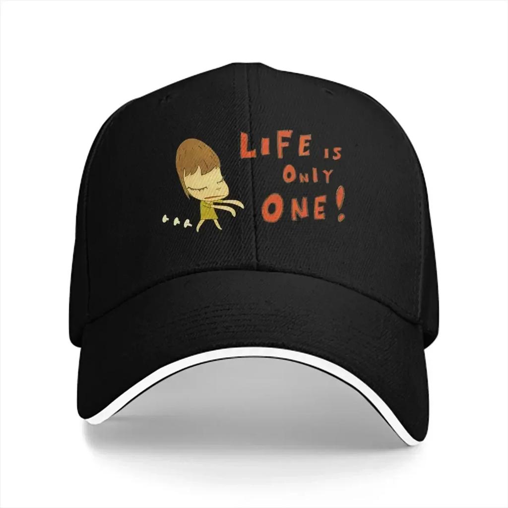 Summer Cap Sun Visor Life Is Only One Hip Hop Caps Yoshitomo Nara Japanese Artist Peaked Hats