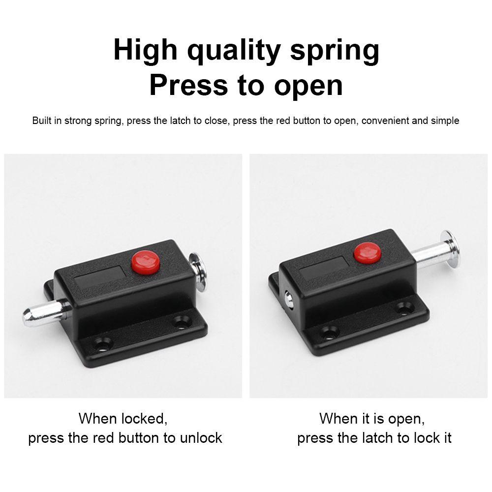 10PCS Hardware Automatic Cupboard Door Bolts Cabinet Door Suction Latch Lock Solid Door Latch