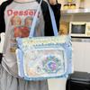Shoulder Bag Large Capacity Lolita Fashion Bag Anime Badge Bag Lightweight For Work School Outdoor Activities