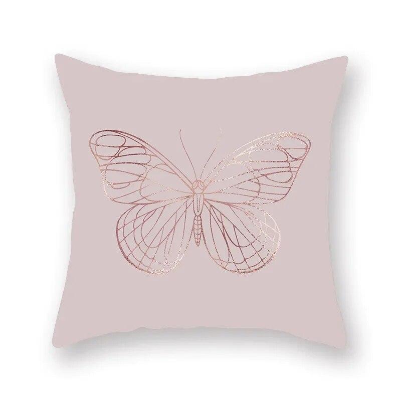 Rose Gold Abstract Printing Throw Pillow Cover Living Room Sofa Office Car Seat Lumbar Cushion   Home Decoration