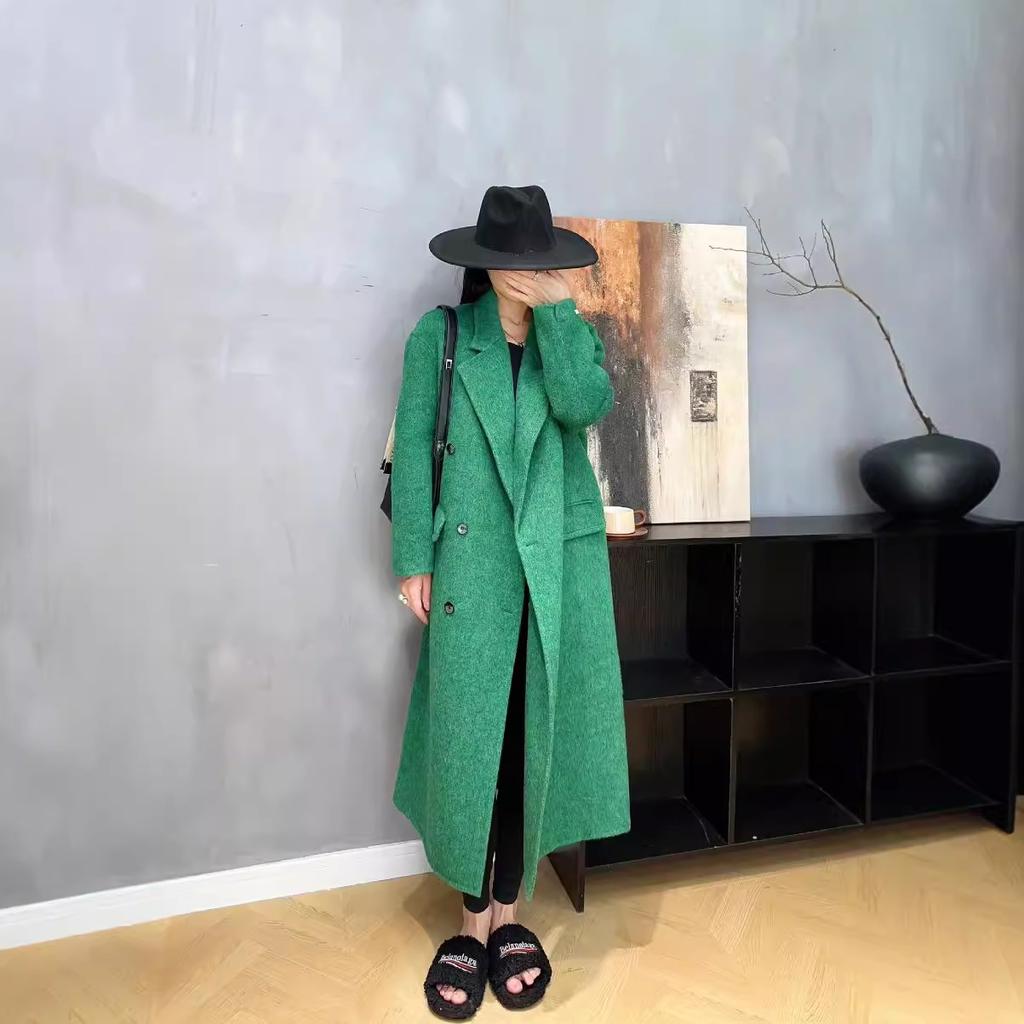 New Autumn and Winter Double-sided Wool Coat Long Korean Style Loose Casual Woolen Coat