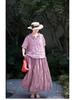 Strawberry Pink Retro Linen Cardigan: Versatile Summer Sun Protection Top