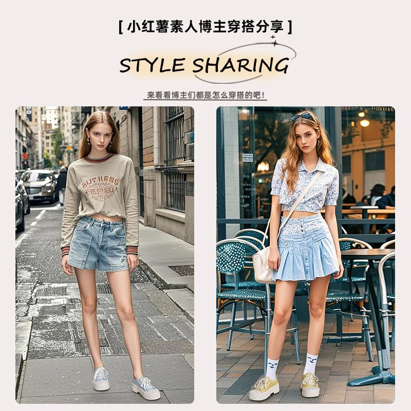 Summer Casual Single Shoes Women's 2025 New Versatile Round Head Lace-up Little White Shoes Women's Fashion and Comfortable Sports Board Shoes Women