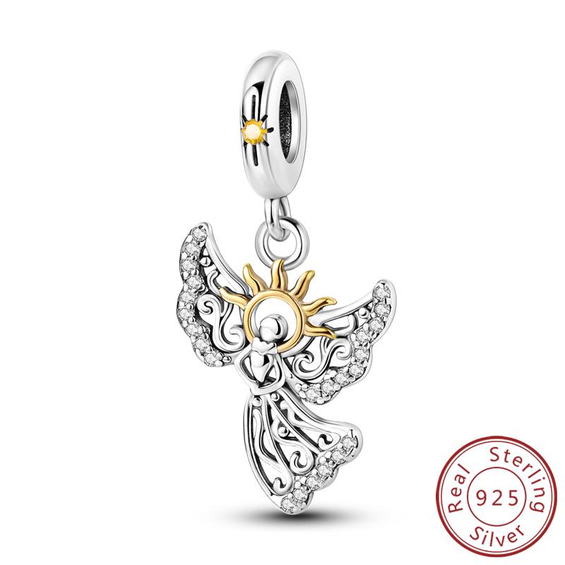 Original Charms Beads Copper Golden Bow Leopard Cat Dog Sunflower Beads Fit Pendant Bracelet Women Jewelry Gift