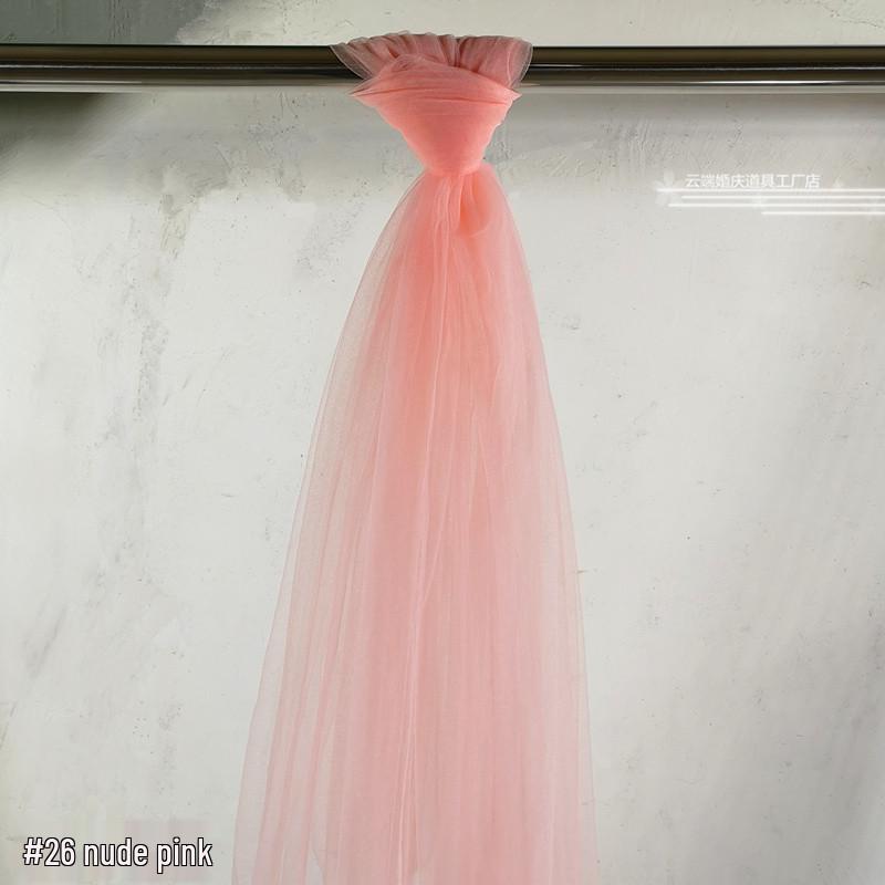 High-Density Swiss Organza Yarn Wedding Decor Fabric: Table Runner, Ceiling Drapes, Chair Sash Props