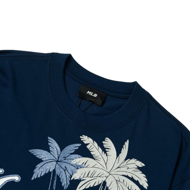 New MLB T Shirts Unisex Navy Blue 3ATSX0343-50NYS