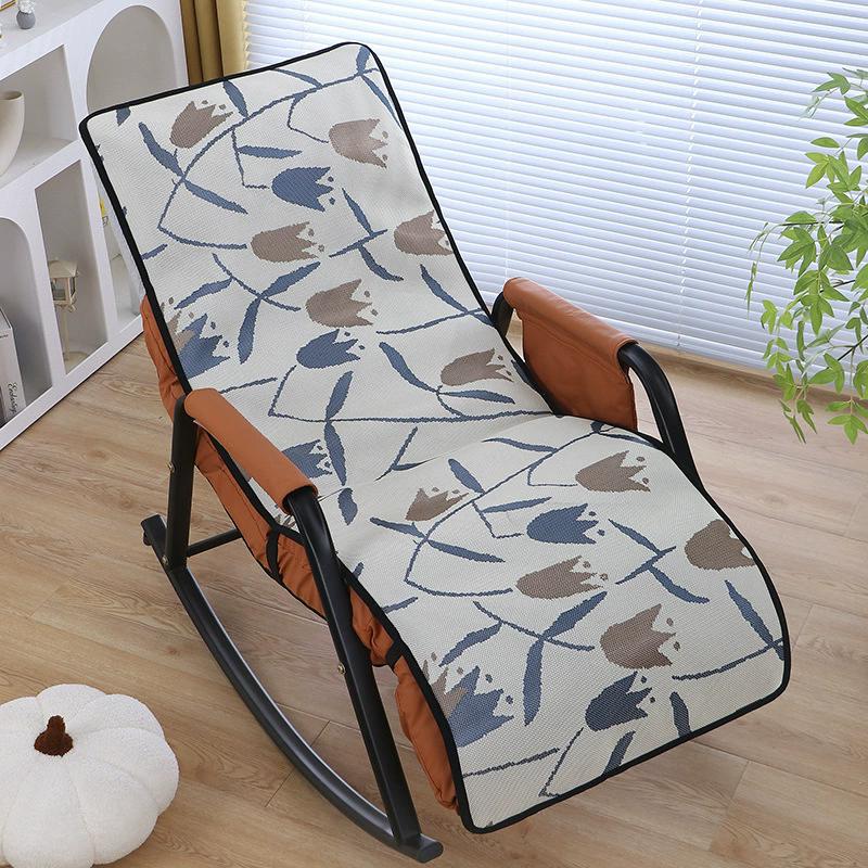 55x150cm Summer Ice Silk Office Lounge Chair Cushion Backrest Cover Comfort Anti Slip Folding Bed Rocking Chair Cushion