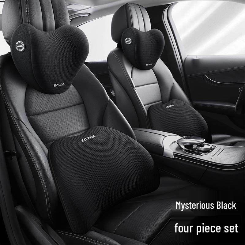 Polo Golf Bora Car Lumbar Support & Neck Pillow - Premium Memory Foam Massage Headrest