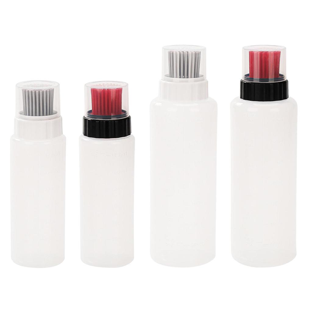 Oil Dispenser Olive Oil Bottles Container with Brush Squeeze Bottles Outdoor for Picnic BBQ Frying Baking Hot Sauces