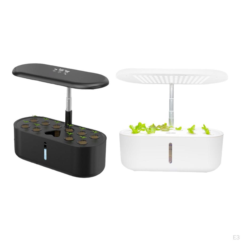 Hydroponics Growing System Garden Planter for Harvest Vegetable Lettuce Home Black