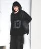 Annoyed Cut Brushed Denim Zip-Up Hoodie Lq1Ju032_Black