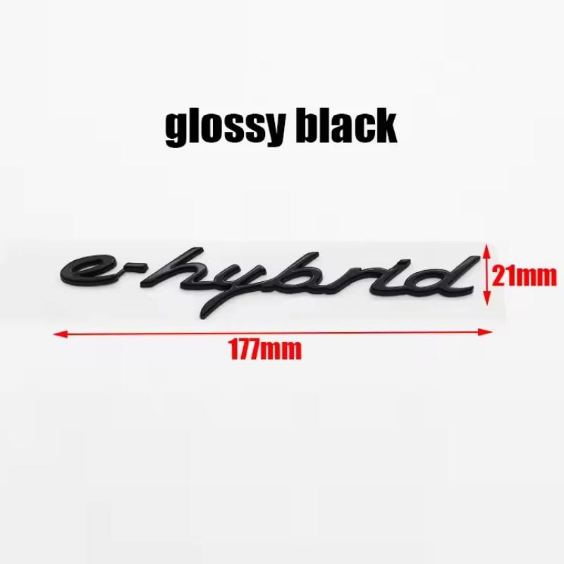 1pcs New 4 S Turbo E Hybrid ABS Car Fender Side Rear Trunk Emblem Badge Sticker Accessories