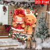 2D Flat, 2D Flat Christmas Gingerbread Men and Women's Garden Flag_1 (1)- Outdoor Garden Flag Double-sided Home Decoration Courtyard Decoration Outdoo