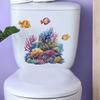 Underwater World Coral Fish Toilet Bathroom  Home Beautification Decoration Stickers