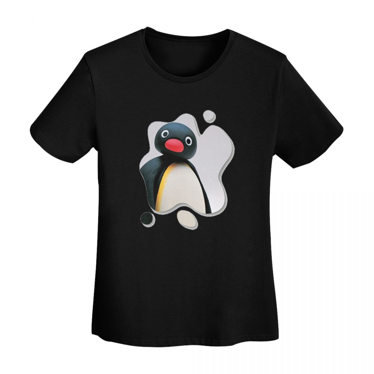 

Pingu Pinga Penguin Tv TShirt Women Short Sleeve T Shirts Crew Neck Streetwear Cotton Summer Tees Streetwear 4XL