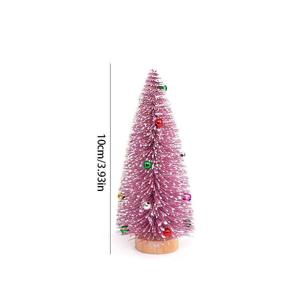 1pc 10cm/20cm Mini Christmas Tree Wooden Home Table Top Decor for Christmas Party New Year Home Supplies