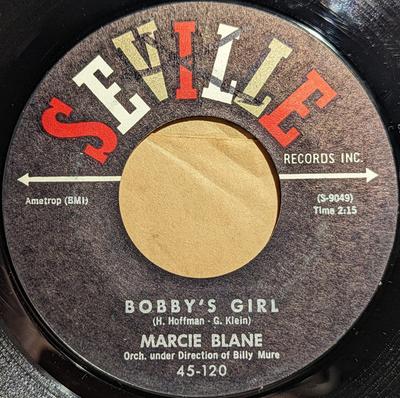 7inch Record MARCIE BLANE - Bobby's Girl 45120 Seville Records 1962 US Rock Used