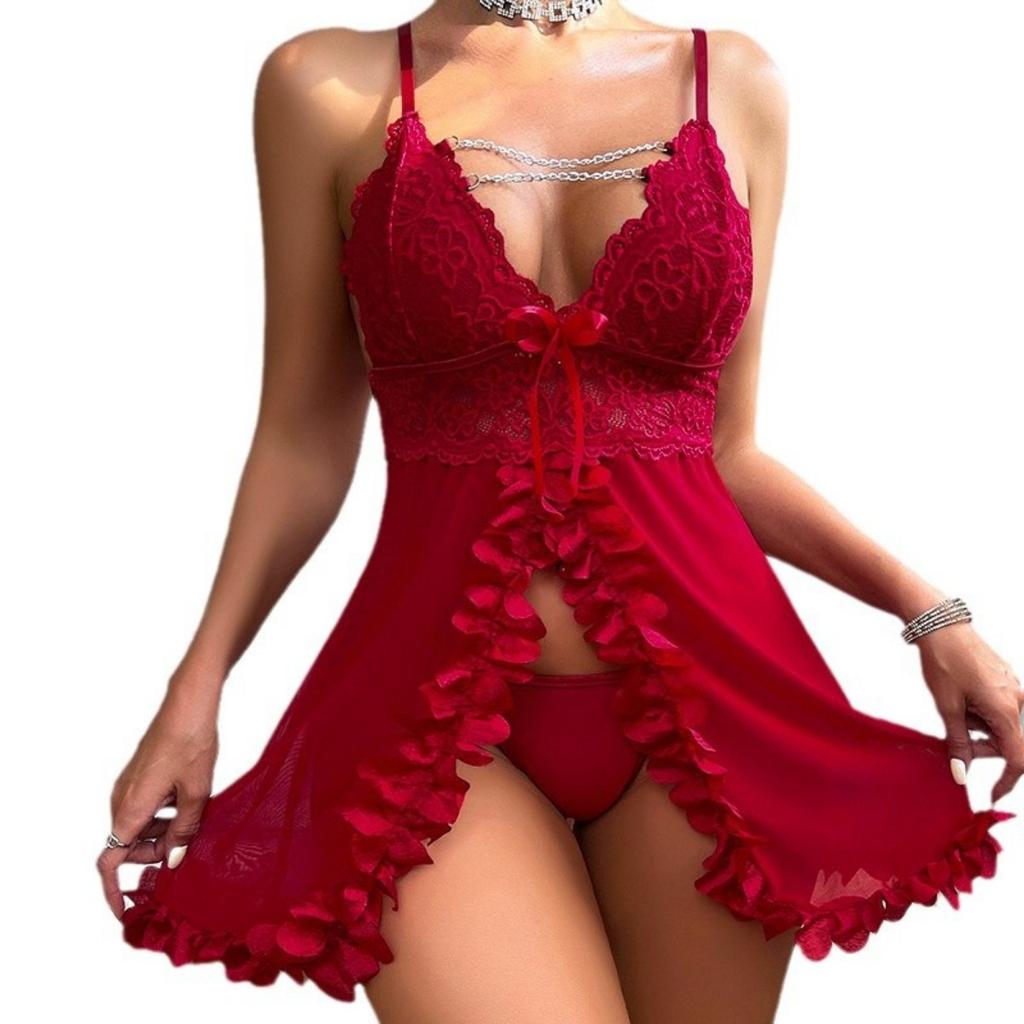 Sex Underwear Sexy Mesh Butterfly Edge Front Collar Suspender Skirt Sex Suit