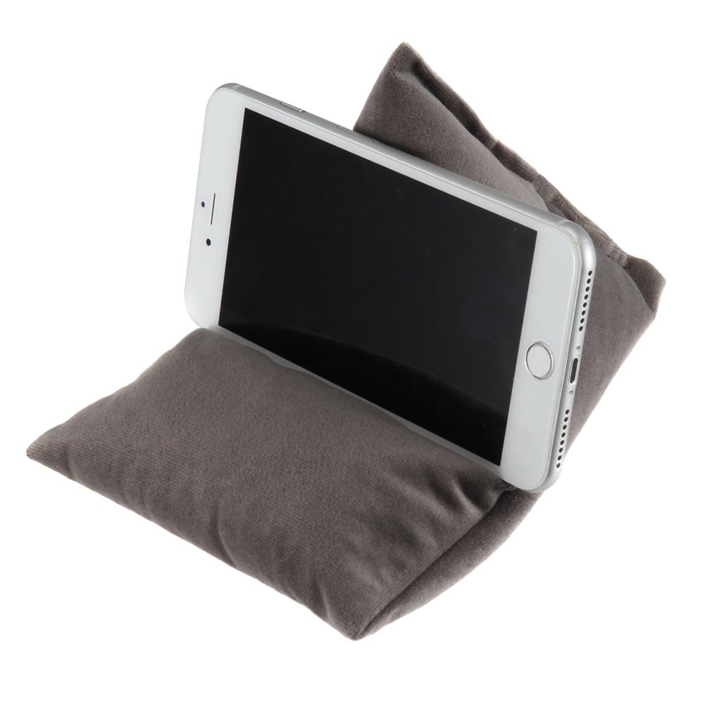 

Triangle Velvet Pillows Phone Holder Durable Non-slip Phone Rack for Smart Phones Watching TV серый