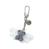 Fashionable Lovely Small Flocking Bear Pendant Charm Portable for Keychain and Phone Accessory Decoration Daily Use
