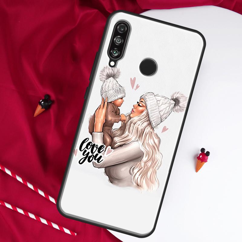 Super Mom Baby Girl Son Daughter For Huawei Nova 9 SE 10 5T Y90 Y70 Y60 Y61 Y91 Y72 12i 12s 11i P60 Pro P20 P30 P40 Lite Case