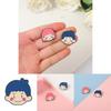 Adorable Couple Doll Head Metal Badge Set Unique Decorative Pin Accessories For Boys And Girls