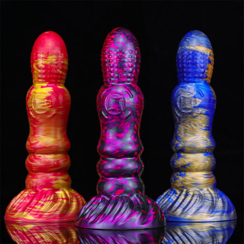 King Kong Bell Liquid Silicone Mixed Color Anal Plug Sex Toys for Women with Oversized Backyard Expansion Anal Masturbation Device
