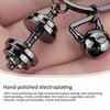 Fitness Gym Keyring Zinc Alloy Dumbbell Pendant With Weight Plate Kettlebell Fitness Trainer Key Ring Car Keychain Men's Gift