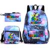 Rainbow Friends Surrounding Backpack Elementary School Student Starry Sky School Bag Three-piece Set
