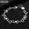 925 Sterling Silber Herz-förmigen AAA Zirkon Armband Mode Charme Hochzeit Schmuck
