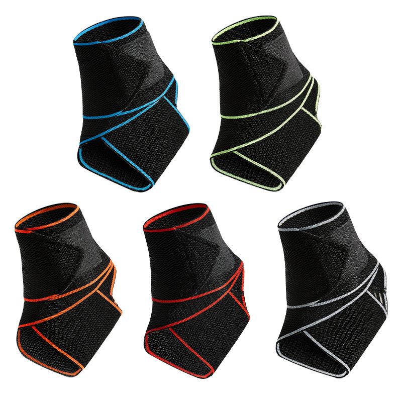 Curea de gleznă unică, anti-alunecare, respirabilă și rezistentă la entorsă, înfășurată în jurul gleznei. Protecție pentru fotbal, alergare, badminton, baschet, pentru picioare.