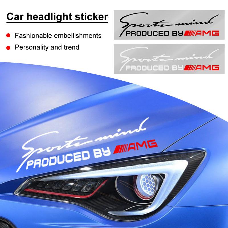 1Pcs Car Light Eyebrow 3D Sticker Personalized Headlight Decal For Mercedes Benz C200 C230 C240 C250 C280 C300 C320 C350 C400 DZD3