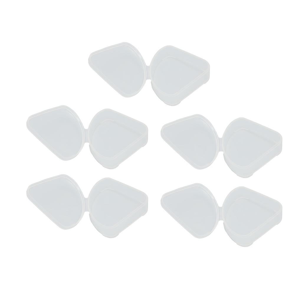 5pcs Powder Puff Storage Box Portable Transparent Triangle Makeup Puff Container Case for Bead Capsu