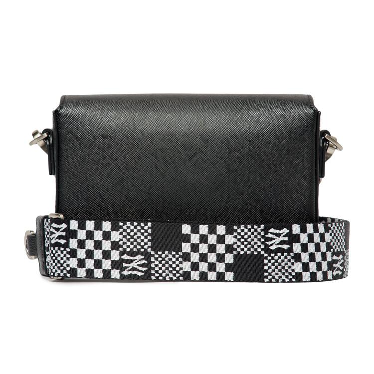 New MLB Synthetic Leather Combo Bag Shoulder Bag Crossbody Bag Regular Unisex Black 3ACRS042N-50BKS